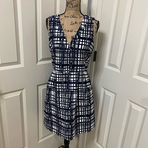 Madewell Navy and White Pattern tank dress